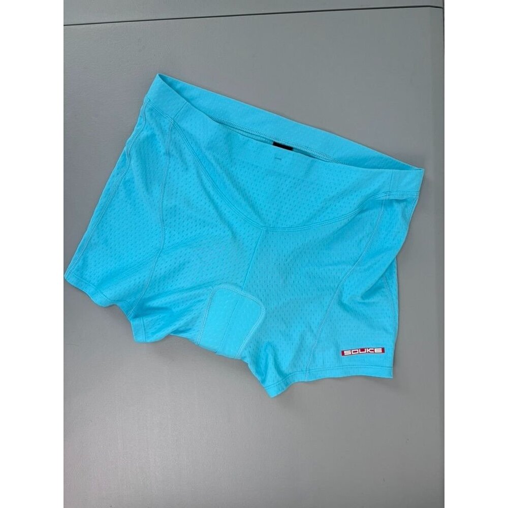 Souke‎ Sports women's XXL blue biker shorts built in bike seat cushion 4" inseam